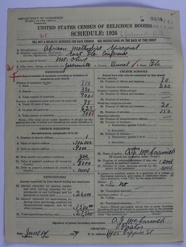 Scan of African Methodist Episcopal Church: 3404