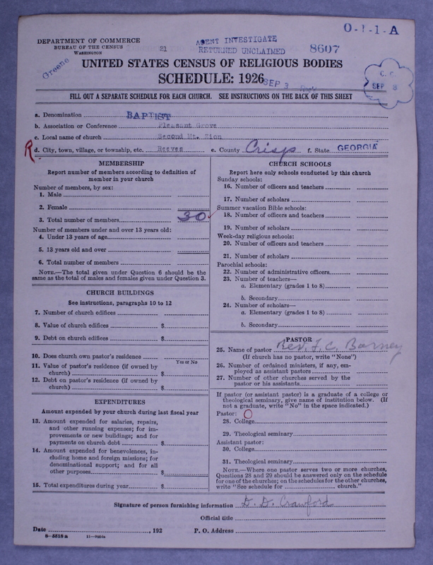 Scan of Negro Baptists: 8607
