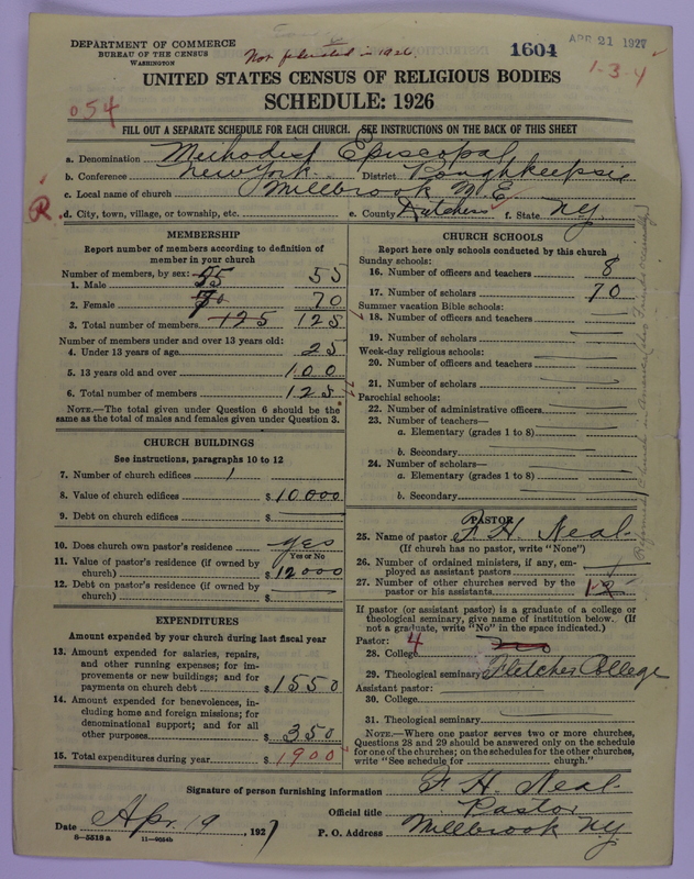 Scan of Methodist Episcopal Church: 1604