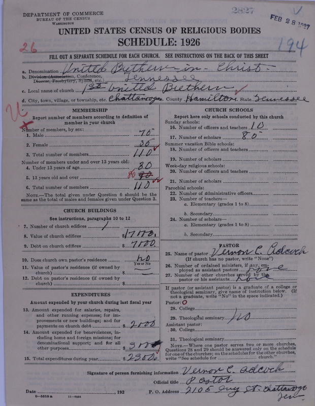 Scan of Church of the United Brethren in Christ: 2827