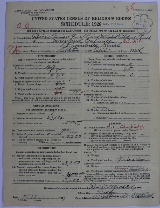 Scan of African Union Methodist Protestant Church: 35
