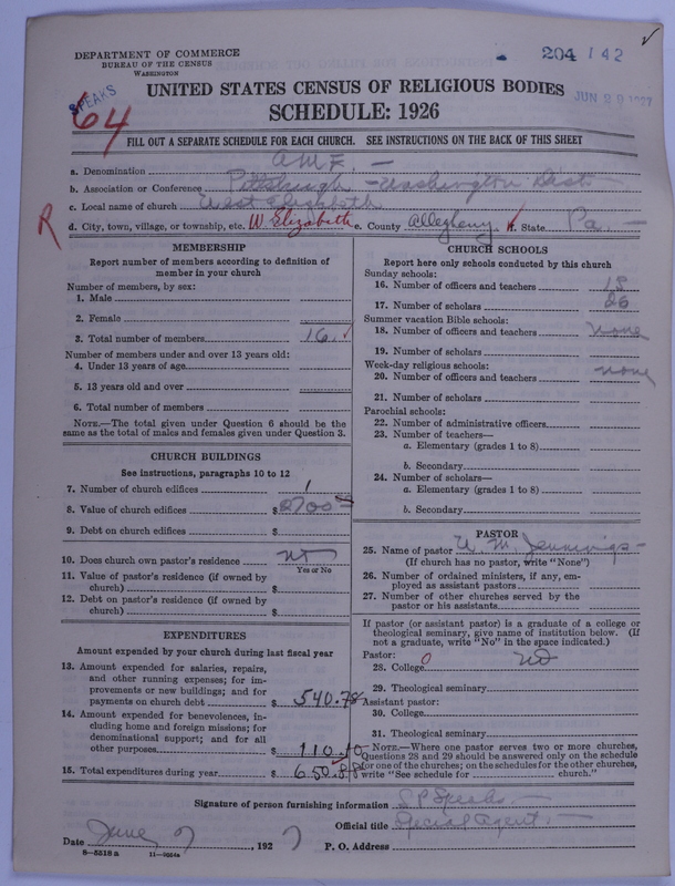 Scan of African Methodist Episcopal Church: 204