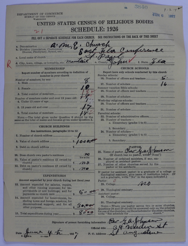 Scan of African Methodist Episcopal Church: 3840