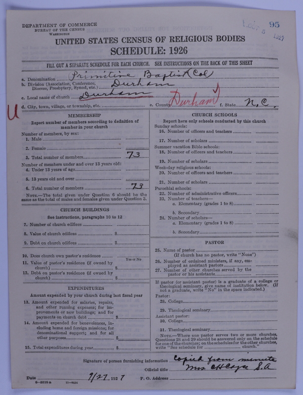 Scan of Colored Primitive Baptists: 95