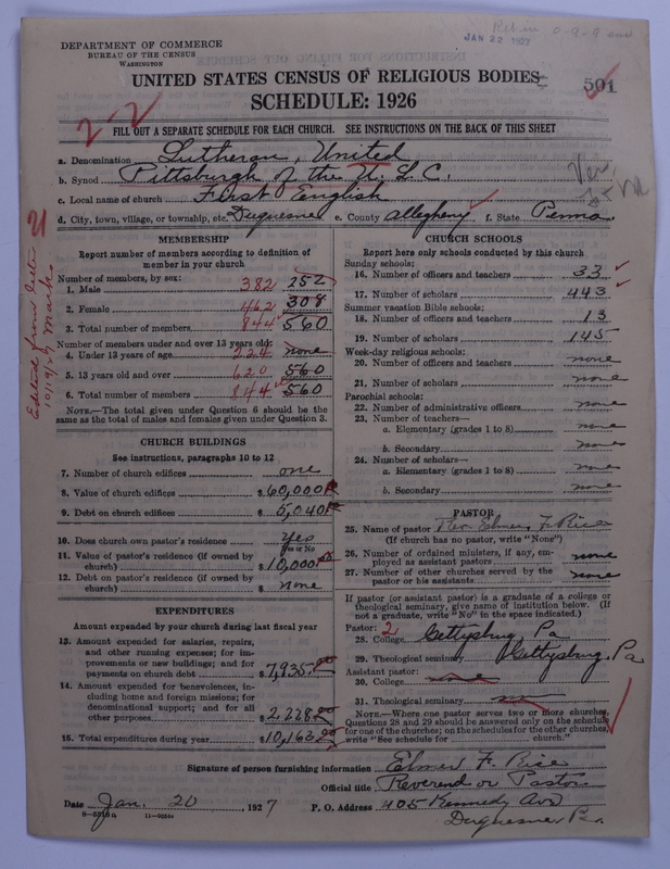 Scan of United Lutheran Church in America: 501