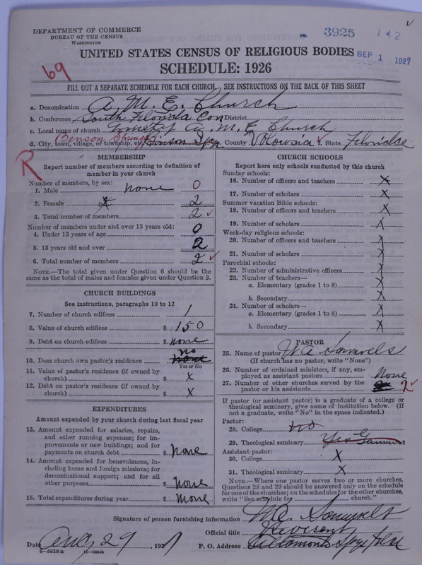 Scan of African Methodist Episcopal Church: 3925