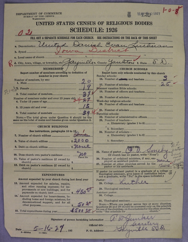 Scan of United Danish Evangelical Lutheran Church in America: 129