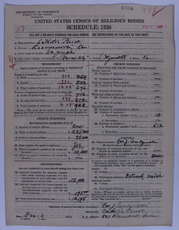 Scan of Roman Catholic Church: 1934