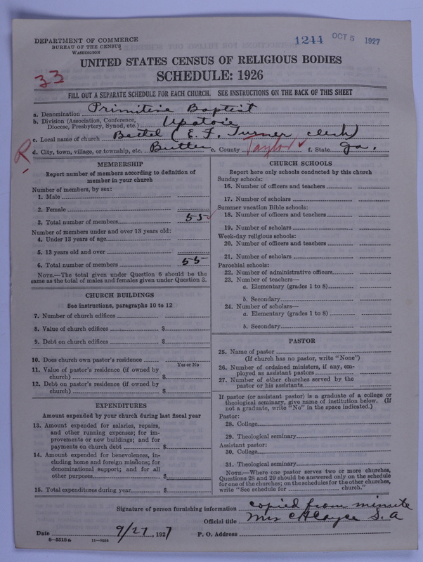 Scan of Primitive Baptists: 1244