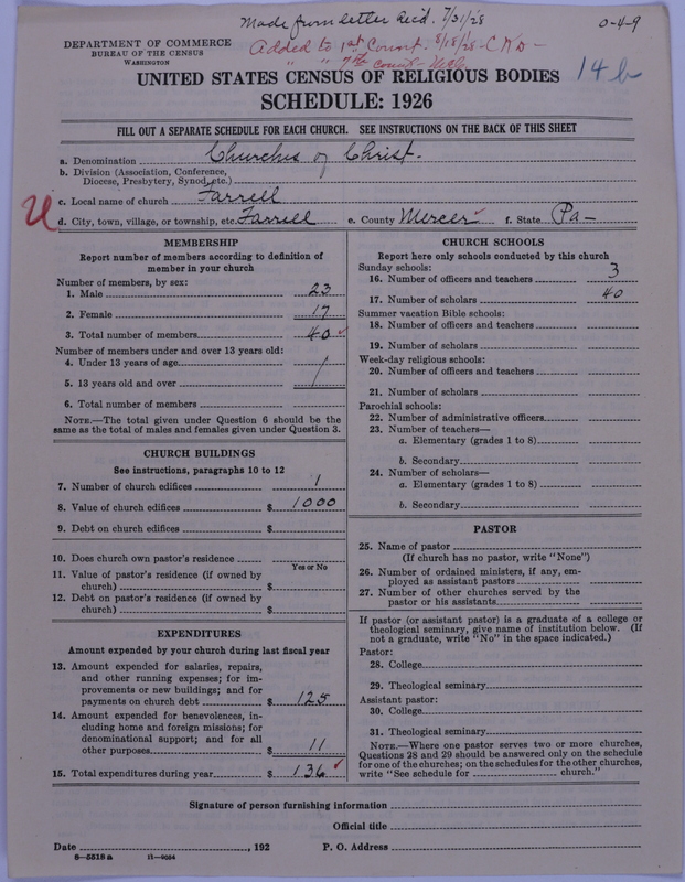 Scan of Churches of Christ: 14b