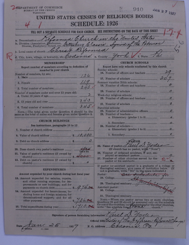 Scan of Reformed Church in the United States: 910