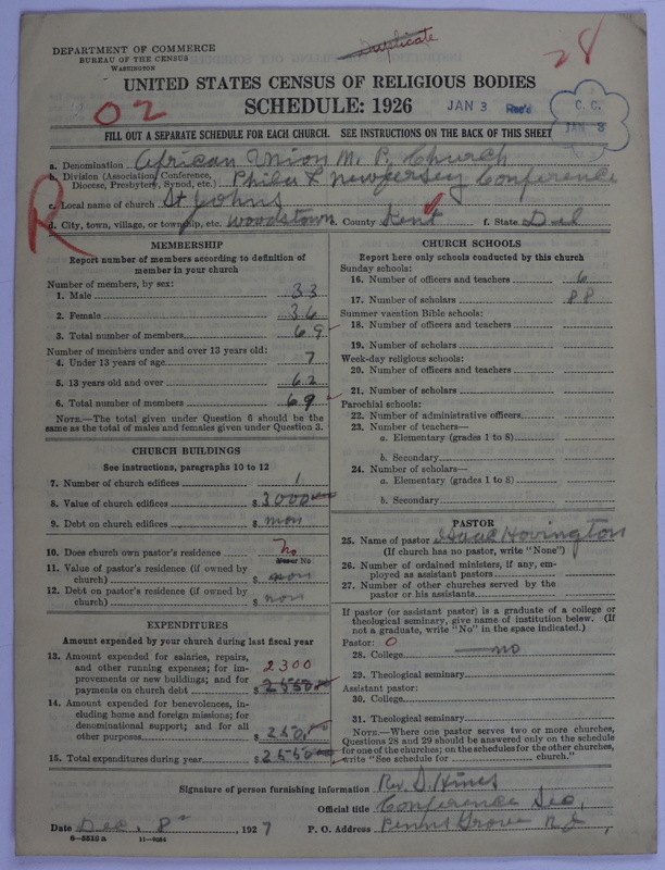 Scan of African Union Methodist Protestant Church: 28