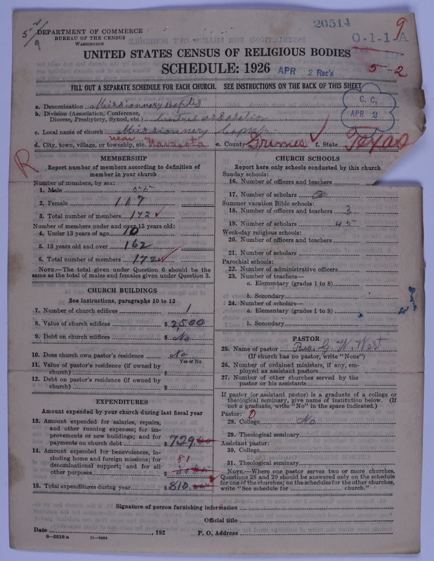 Scan of Negro Baptists: 20514