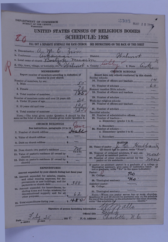 Scan of African Methodist Episcopal Zion Church: 2303