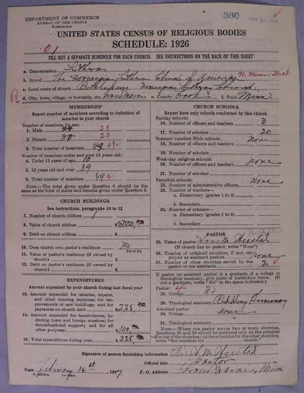 Scan of Norwegian Lutheran Church of America: 580