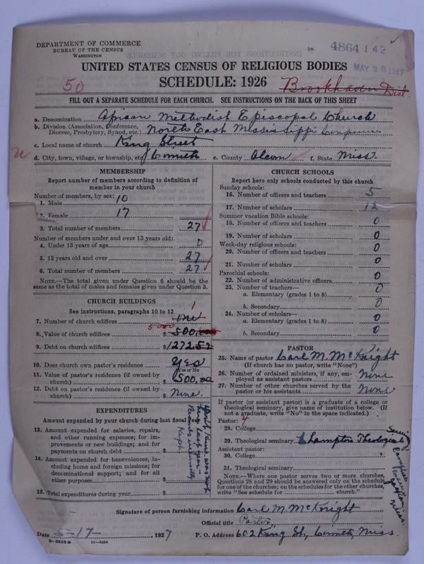 Scan of African Methodist Episcopal Church: 4864