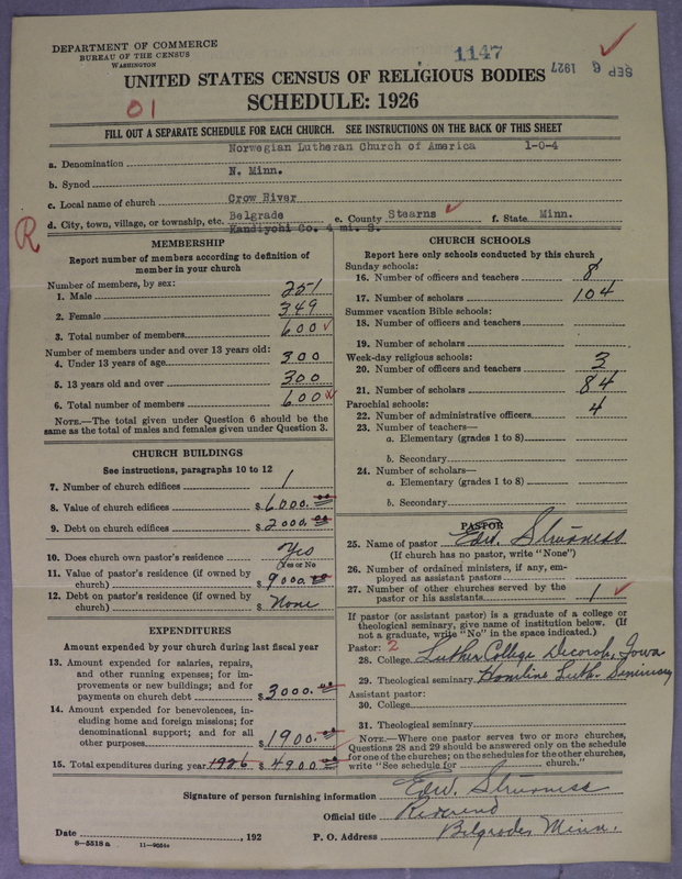Scan of Norwegian Lutheran Church of America: 1147