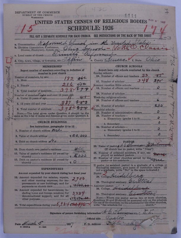 Scan of Reformed Church in the United States: 1111