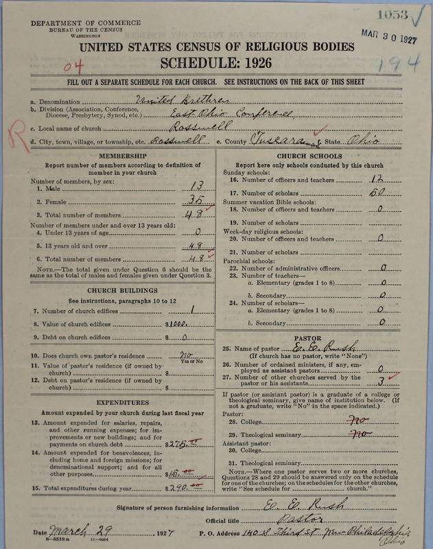 Scan of Church of the United Brethren in Christ: 1053