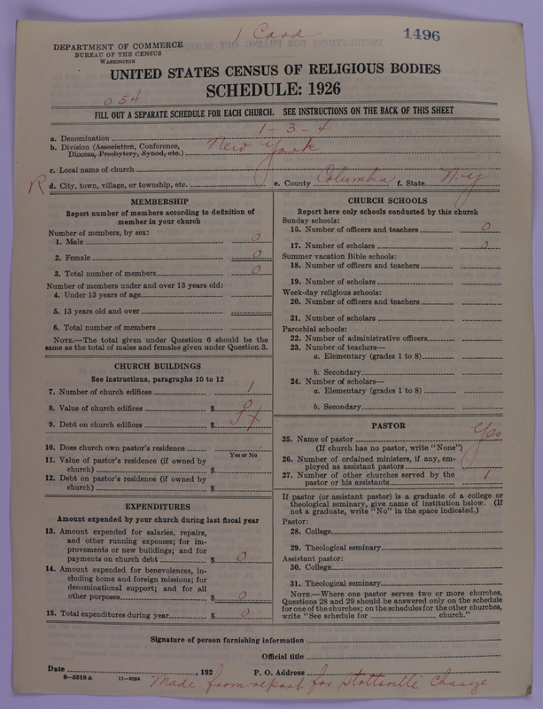 Scan of Methodist Episcopal Church: 1496