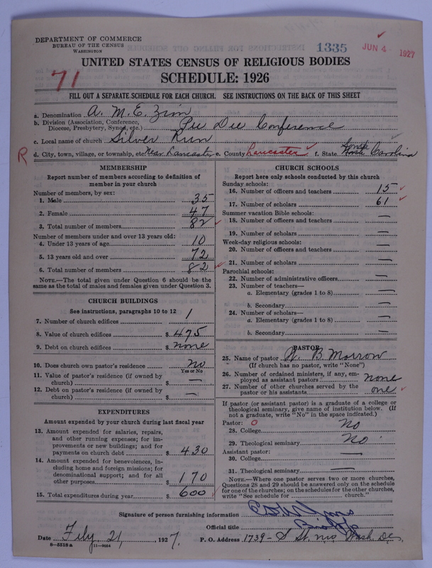 Scan of African Methodist Episcopal Zion Church: 1335