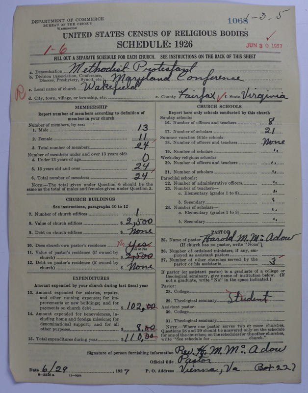 Scan of Methodist Protestant Church: 1068