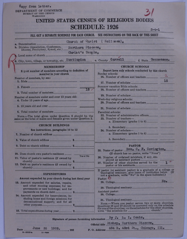 Scan of Church of Christ (Holiness) U.S.A.: 31
