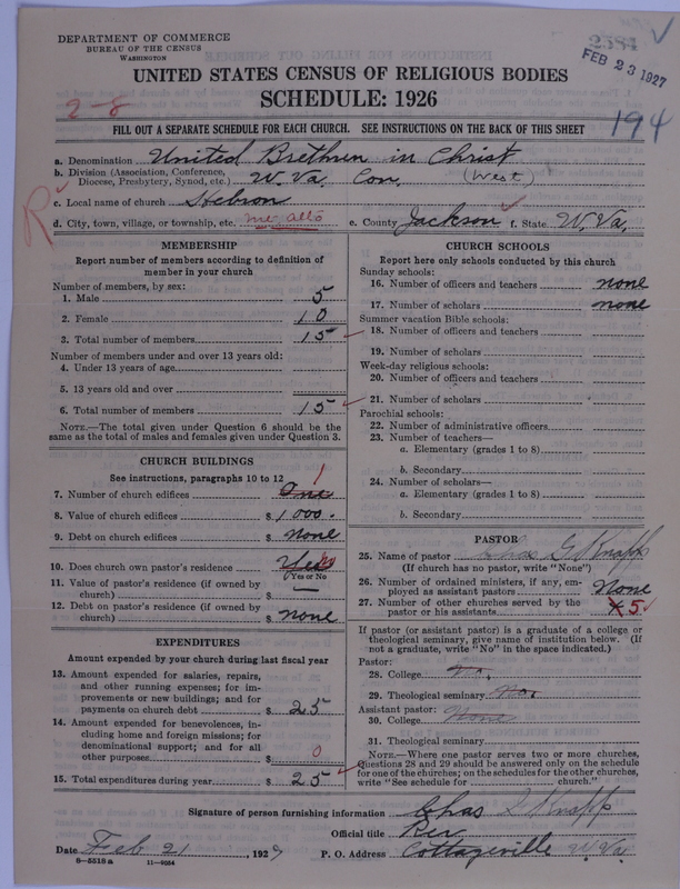 Scan of Church of the United Brethren in Christ: 2584