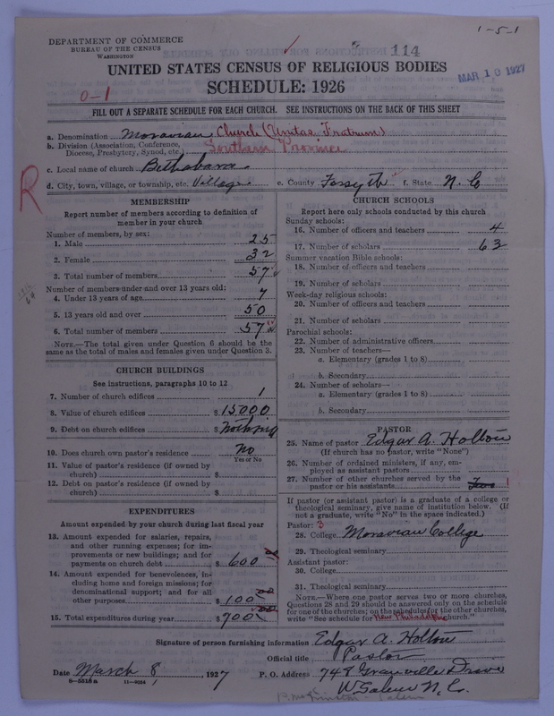 Scan of Moravian Church in America: 114