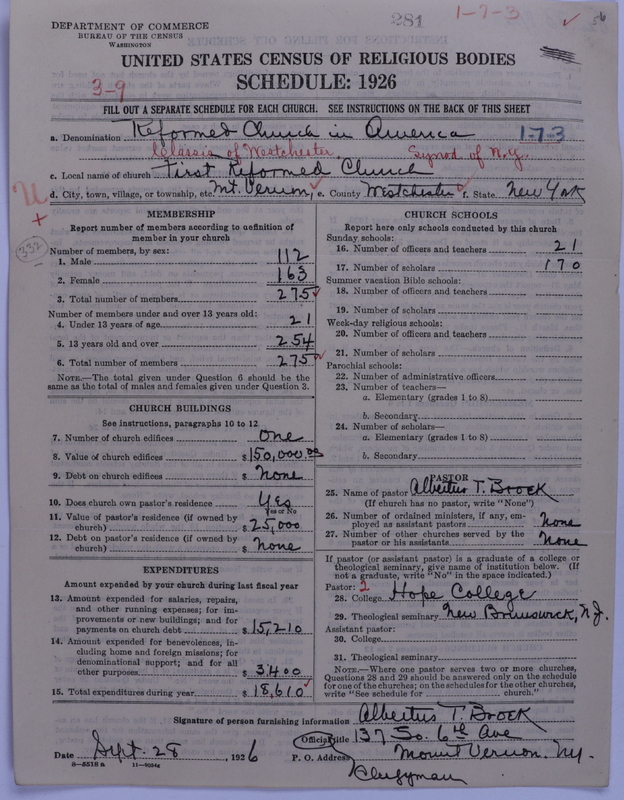 Scan of Reformed Church in America: 281
