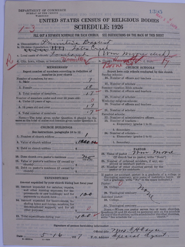 Scan of Primitive Baptists: 1395