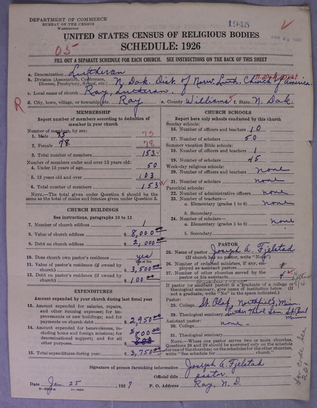 Scan of Norwegian Lutheran Church of America: 1945