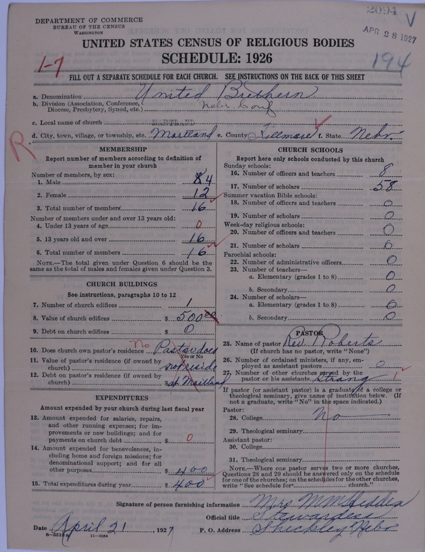 Scan of Church of the United Brethren in Christ: 2094