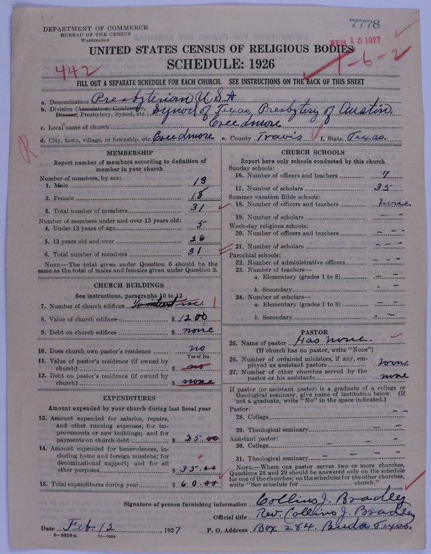 Scan of Presbyterian Church in the United States of America: 7778