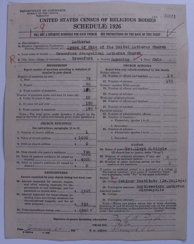Scan of United Lutheran Church in America: 2021