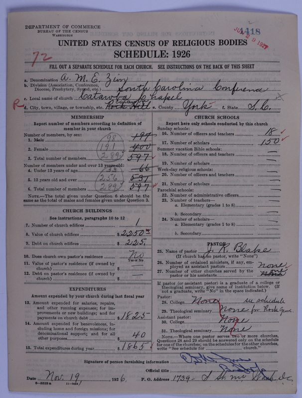 Scan of African Methodist Episcopal Zion Church: 1418