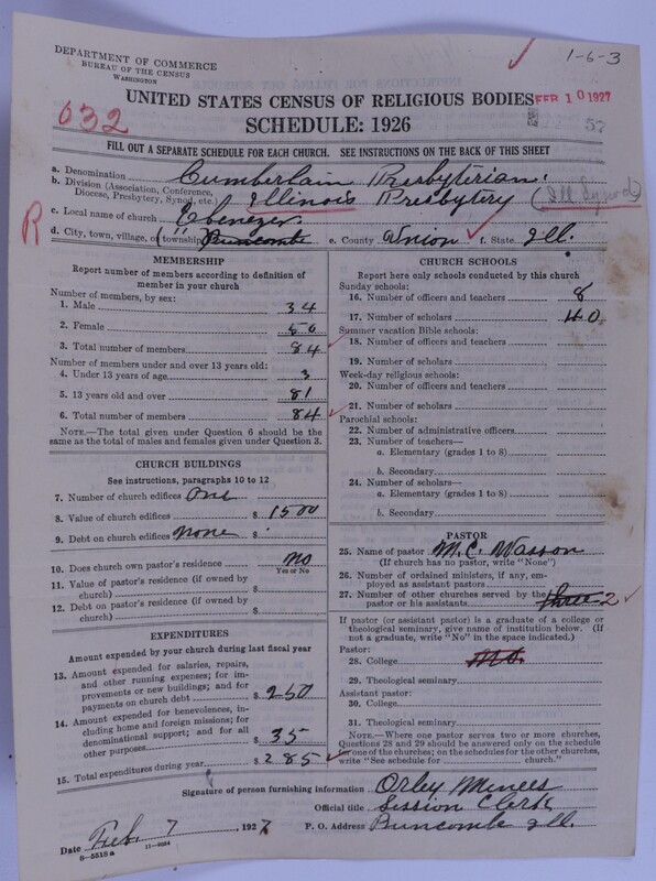 Scan of Cumberland Presbyterian Church: 57