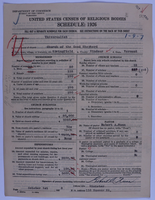 Scan of Universalist Church: 95
