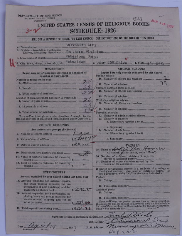 Scan of Salvation Army: 621