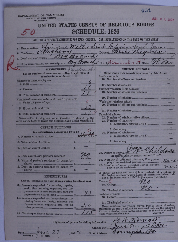 Scan of African Methodist Episcopal Zion Church: 454