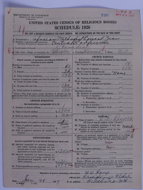 Scan of African Methodist Episcopal Zion Church: 795