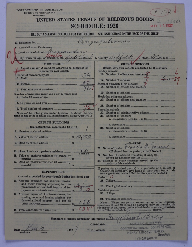 Scan of Congregational Churches: 1052