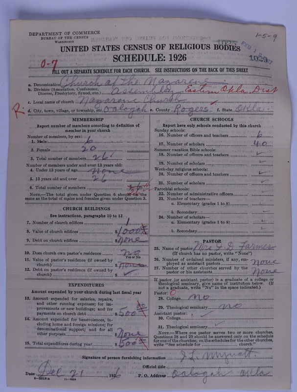 Scan of Church of the Nazarene: 1029