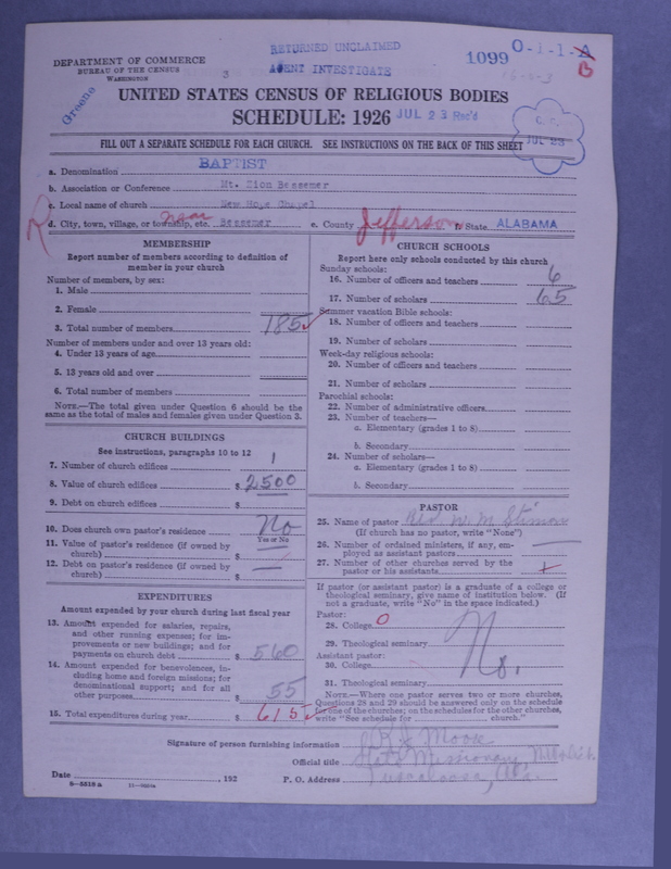 Scan of Negro Baptists: 1099
