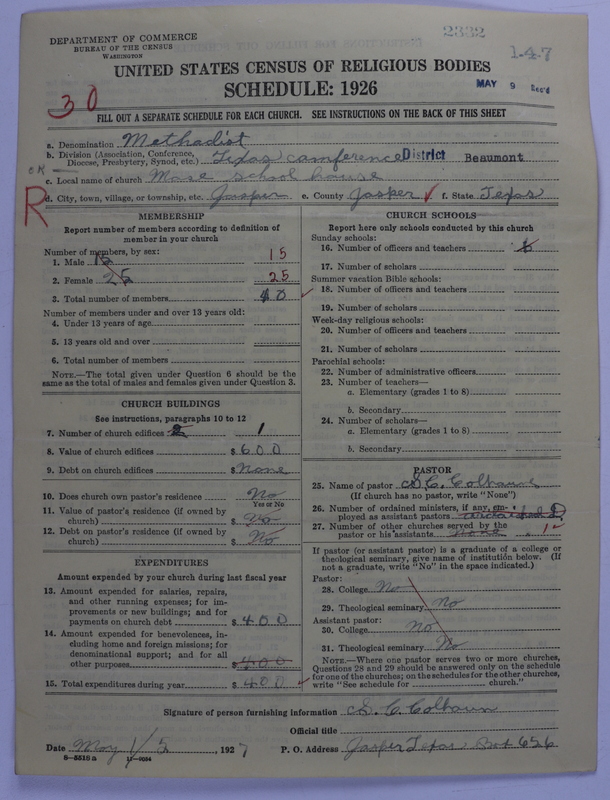 Scan of Colored Methodist Episcopal Church: 2332