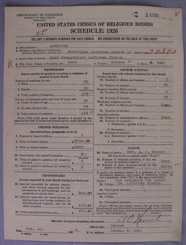 Scan of Norwegian Lutheran Church of America: 1427