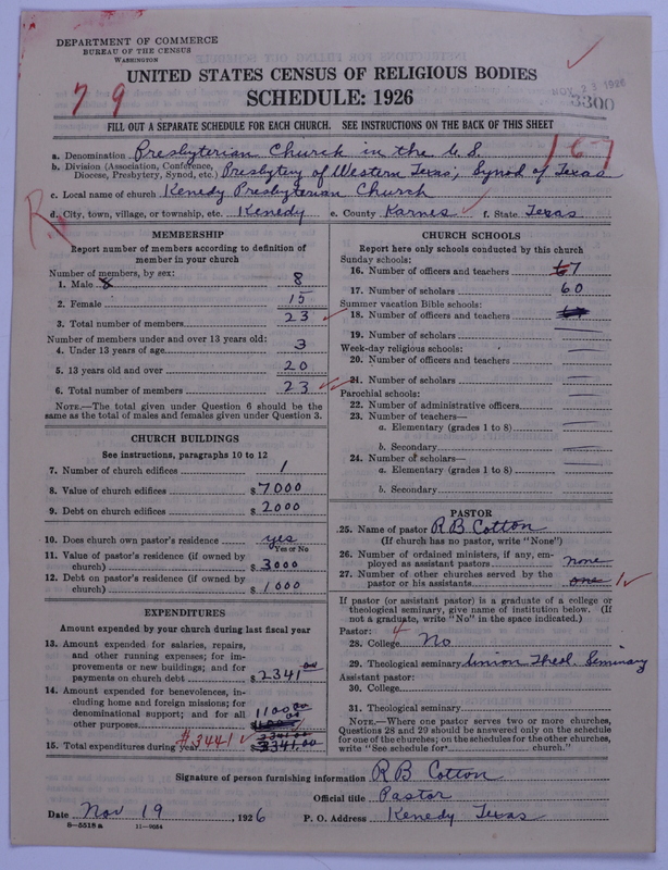 Scan of Presbyterian Church in the United States: 3300