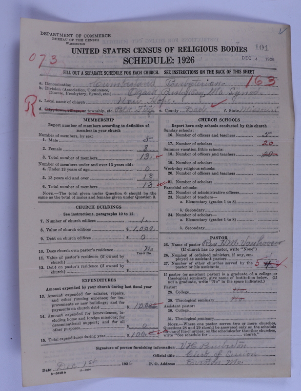 Scan of Cumberland Presbyterian Church: 101