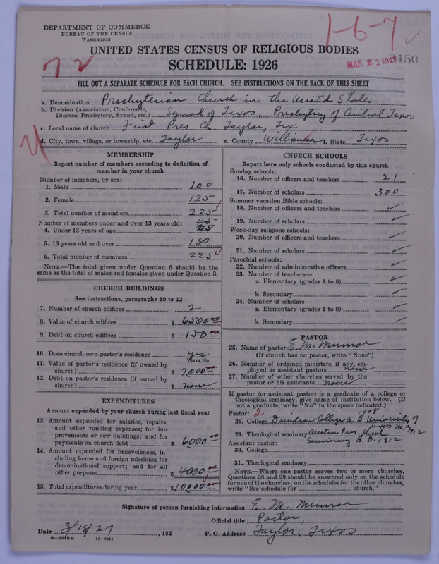Scan of Presbyterian Church in the United States: 3450