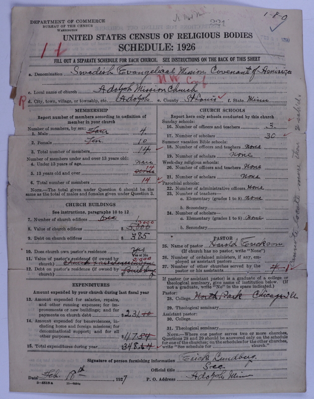 Scan of Swedish Evangelical Mission Covenant of America: 221